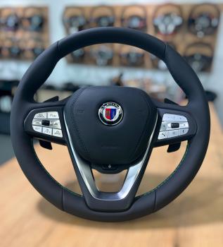Lenkrad neu bezogen, passend für BMW Alpina, G30, G31, F90 M5, G32, G01, G11, G12, F97, Design A683